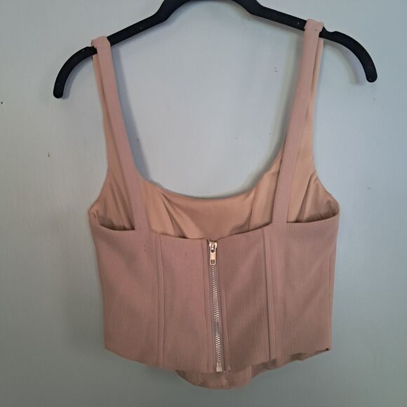 Miss Lola Cropped Boned Bustier Size Medium Brown - Picture 4 of 4